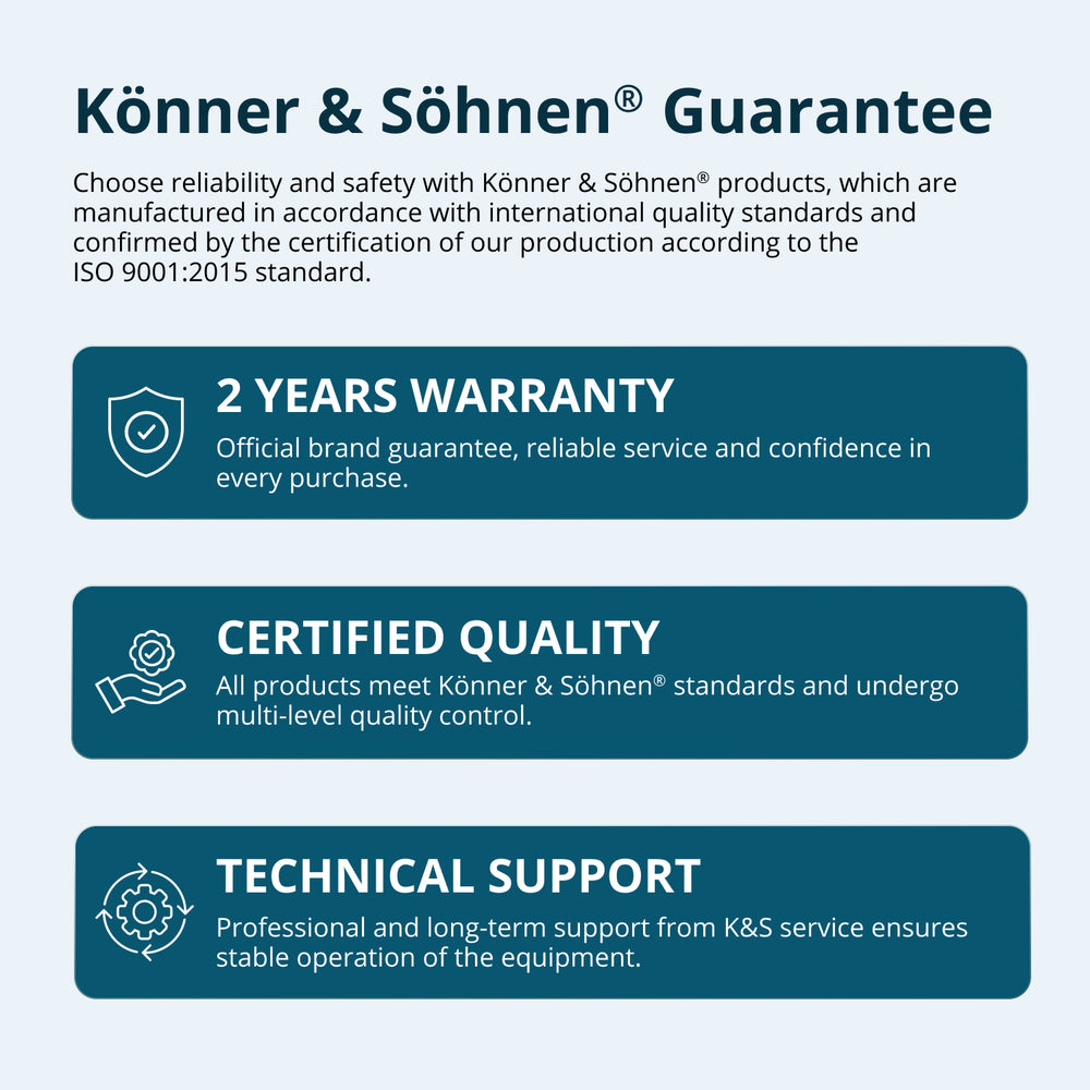 Könner & Söhnen 3200W Portable Inverter Generator | Gasoline, Pure Sine Wave, CO Sensor | KS 3200i CO