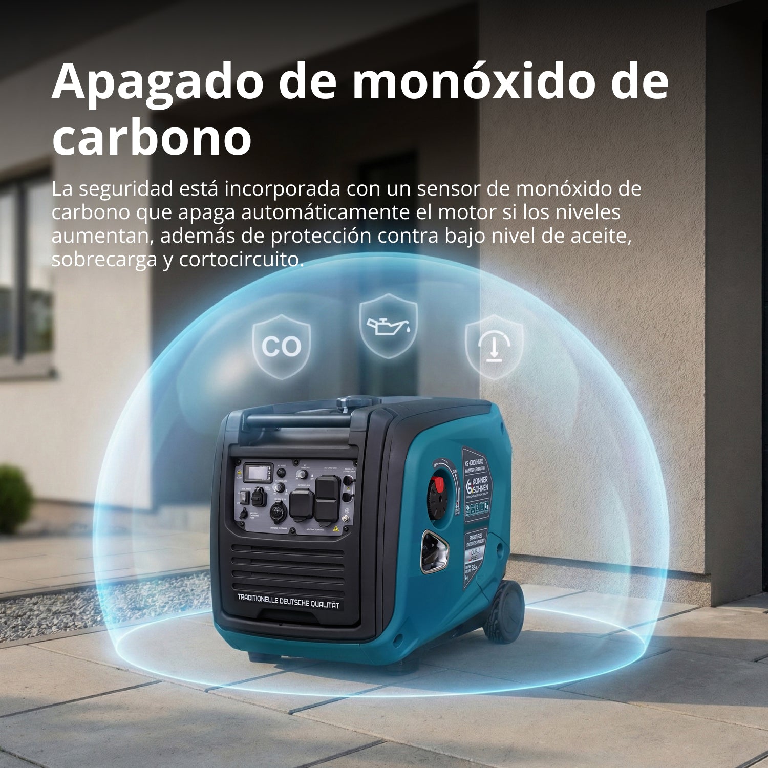 Generador inverter híbrido de gas/gasolina KS 4000iEHS CO