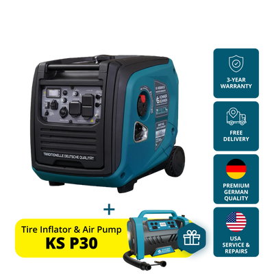 Könner & Söhnen 4000W Dual Fuel Inverter Generator | LPG/Gasoline, Electric Start, CO Sensor | KS 4000iEHS CO