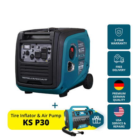 Könner & Söhnen 4000W Dual Fuel Inverter Generator | LPG/Gasoline, Electric Start, CO Sensor | KS 4000iEHS CO