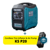 Könner & Söhnen KS 2000iS CO portable suitcase inverter generator with a promotional free gift: the KS P20 cordless tire inflator and air pump
