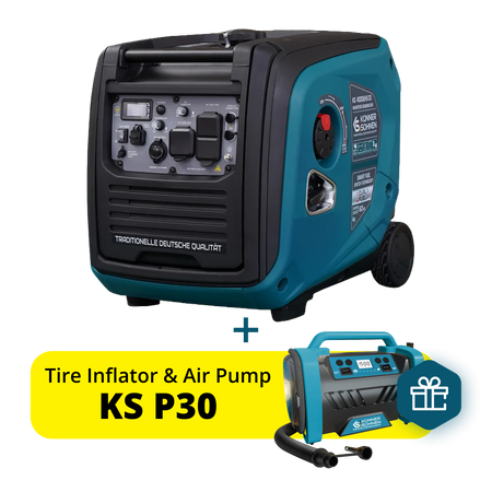 Könner & Söhnen 4000W Dual Fuel Inverter Generator | LPG/Gasoline, Electric Start, CO Sensor | KS 4000iEHS CO