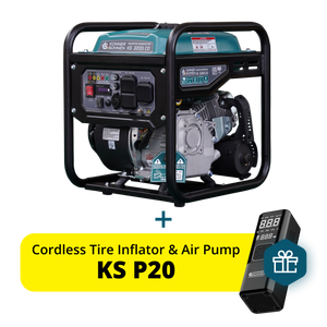 Könner & Söhnen 3200W Portable Inverter Generator | Gasoline, Pure Sine Wave, CO Sensor | KS 3200i CO