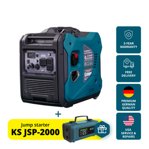 Könner & Söhnen 5500W Portable Inverter Generator | Gasoline, Electric Start, CO Sensor | KS 6000iES CO