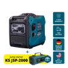 Könner & Söhnen KS 6000iEHS CO dual-fuel inverter generator featuring Premium German Quality, 3-Year Warranty, USA service & repairs, and included free gift.
