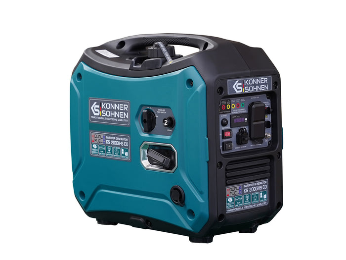 Könner & Söhnen 2000W Portable Dual Fuel Inverter Generator | Gasoline & Propane, Super Quiet 57 dB | KS 2000iH S CO