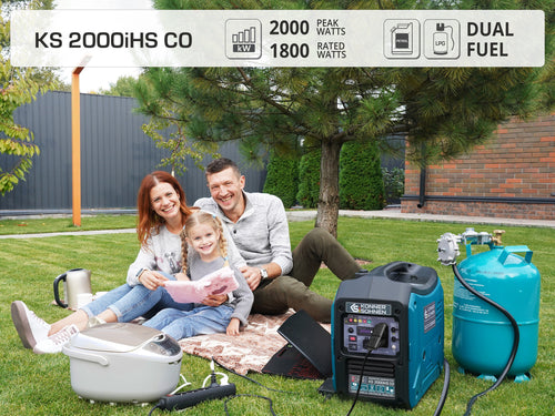 Generador inverter híbrido de gas/gasolina KS 2000iHS CO