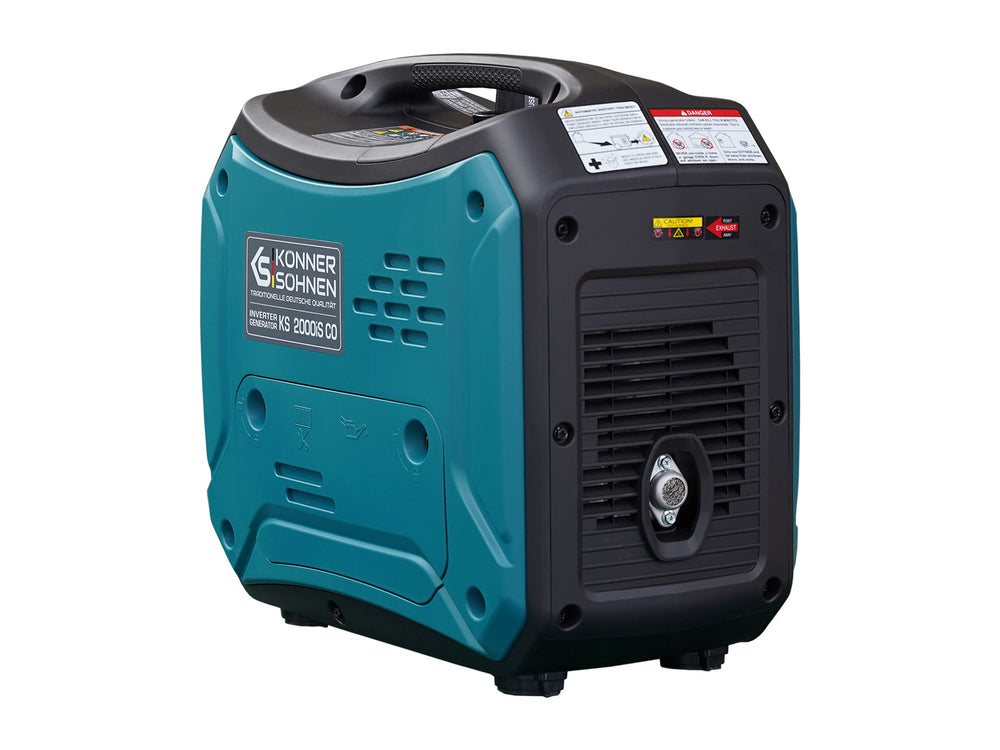 Könner & Söhnen 2000W Portable Inverter Generator | Super Quiet 57 dB, Pure Sine Wave | KS 2000iS CO