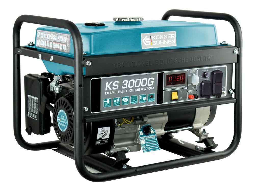 Generador híbrido de gas/gasolina KS 3000G