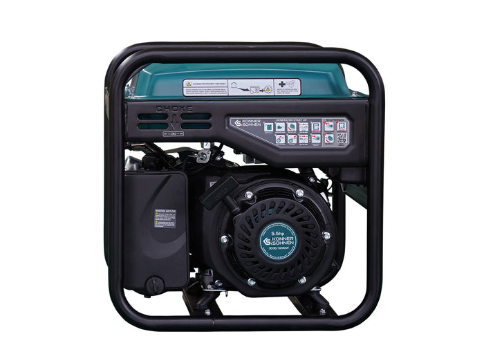 Könner & Söhnen 3200W Portable Inverter Generator | Gasoline, Pure Sine Wave, CO Sensor | KS 3200i CO