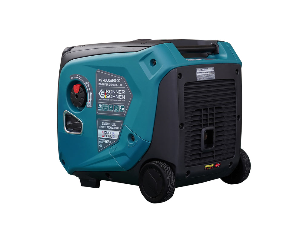 Könner & Söhnen 4000W Dual Fuel Inverter Generator | LPG/Gasoline, Electric Start, CO Sensor | KS 4000iEHS CO