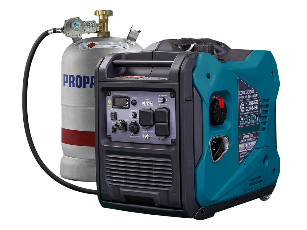Könner & Söhnen 5500W Dual Fuel Inverter Generator | LPG/Gasoline, Electric Start, CO Sensor | KS 6000iEHS CO