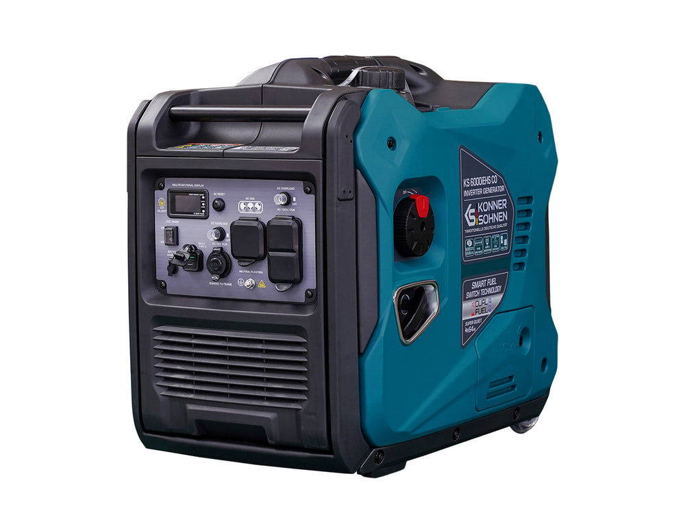 Könner & Söhnen 5500W Dual Fuel Inverter Generator | LPG/Gasoline, Electric Start, CO Sensor | KS 6000iEHS CO