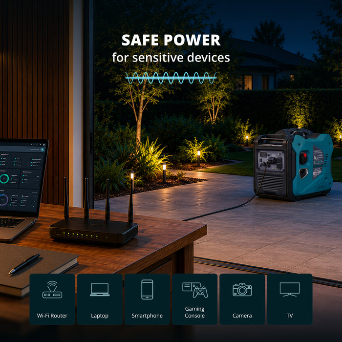 Könner & Söhnen 5500W Dual Fuel Inverter Generator | LPG/Gasoline, Electric Start, CO Sensor | KS 6000iEHS CO