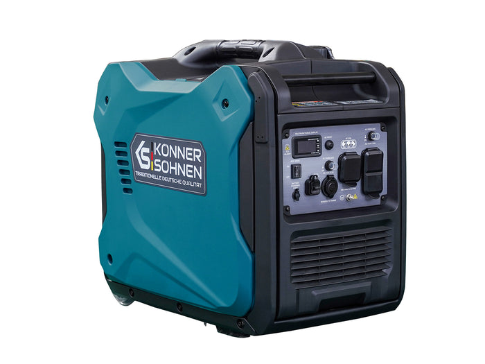Könner & Söhnen 5500W Portable Inverter Generator | Gasoline, Electric Start, CO Sensor | KS 6000iES CO