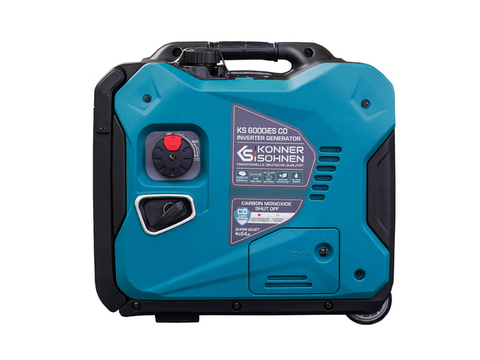 Könner & Söhnen 5500W Portable Inverter Generator | Gasoline, Electric Start, CO Sensor | KS 6000iES CO